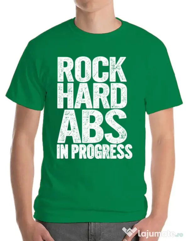 Tricou ADLER barbat Rock hard abs Verde mediu