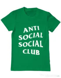 Tricou ADLER barbat Anti social Verde mediu