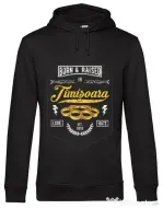 Hoodie barbat cu gluga Timisoara Negru