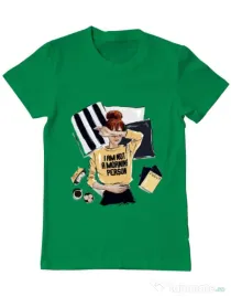 Tricou ADLER barbat I am not a morning person Verde mediu