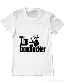 Tricou ADLER barbat The goodfucker Alb