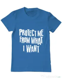 Tricou ADLER barbat Protect me Albastru azuriu