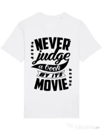 Tricou STANLEY STELLA barbat Never judge a book Alb