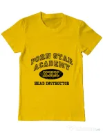 Tricou ADLER barbat Porn star Academy Galben