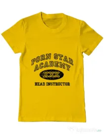 Tricou ADLER barbat Porn star Academy Galben