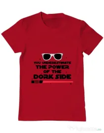 Tricou ADLER barbat The power of the dork side Rosu