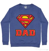 Bluza ADLER barbat Super Dad Albastru melanj