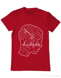 Tricou ADLER barbat Stranger night Rosu