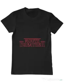 Tricou ADLER barbat Mouth breather Negru