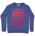 Bluza ADLER barbat Let's fuck in public Albastru melanj
