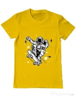Tricou ADLER barbat Skate Space Galben