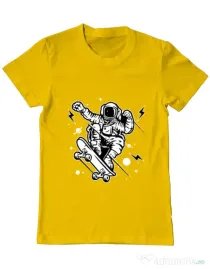 Tricou ADLER barbat Skate Space Galben