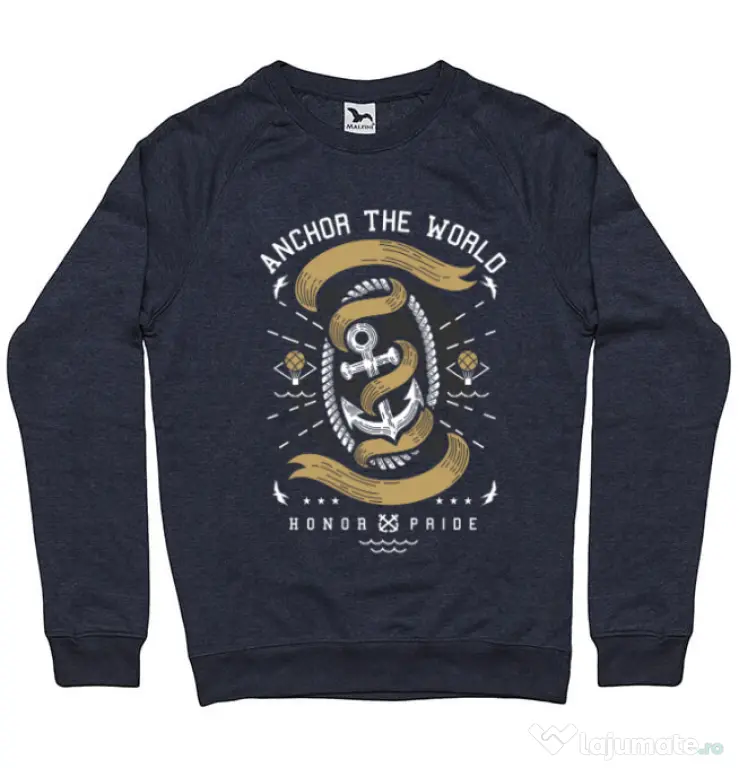 Bluza ADLER barbat Anchor The World Denim inchis