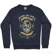 Bluza ADLER barbat Anchor The World Denim inchis 