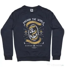 Bluza ADLER barbat Anchor The World Denim inchis