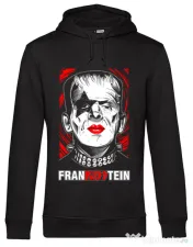 Hoodie barbat cu gluga FRANKISSTEIN Negru 
