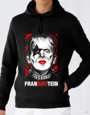Hoodie barbat cu gluga FRANKISSTEIN Negru 
