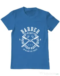 Tricou ADLER barbat Barber Rebel Albastru azuriu