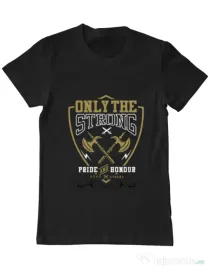 Tricou ADLER barbat Only The Strong Negru