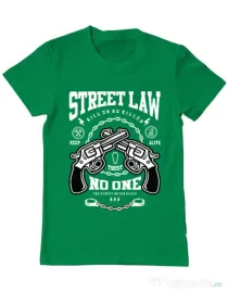 Tricou ADLER barbat Street Law Verde mediu