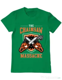 Tricou ADLER barbat The Chainsaw Massacre Verde mediu