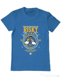 Tricou ADLER barbat Risky Business Albastru azuriu