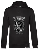 Hoodie barbat cu gluga Skateboards Legend Negru