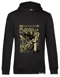Hoodie barbat cu gluga Godzilla Negru