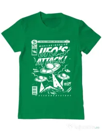 Tricou ADLER barbat UFO Verde mediu