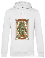 Hoodie barbat cu gluga Vintage Robot Alb