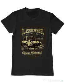 Tricou ADLER barbat Classic Wheel Negru