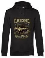 Hoodie barbat cu gluga Classic Wheel Negru