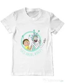 Tricou ADLER barbat Peace among worlds Alb