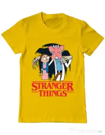 Tricou ADLER barbat Stranger Ricks Galben