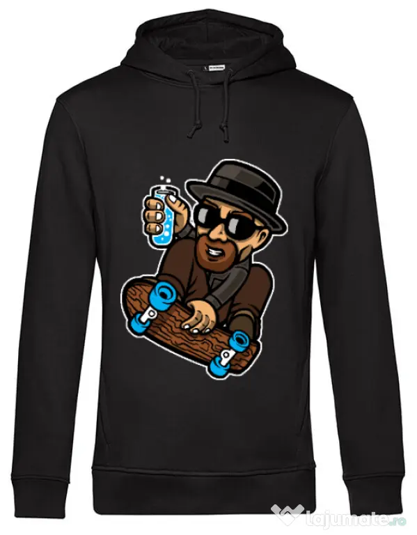 Hoodie barbat cu gluga Chemical board Negru