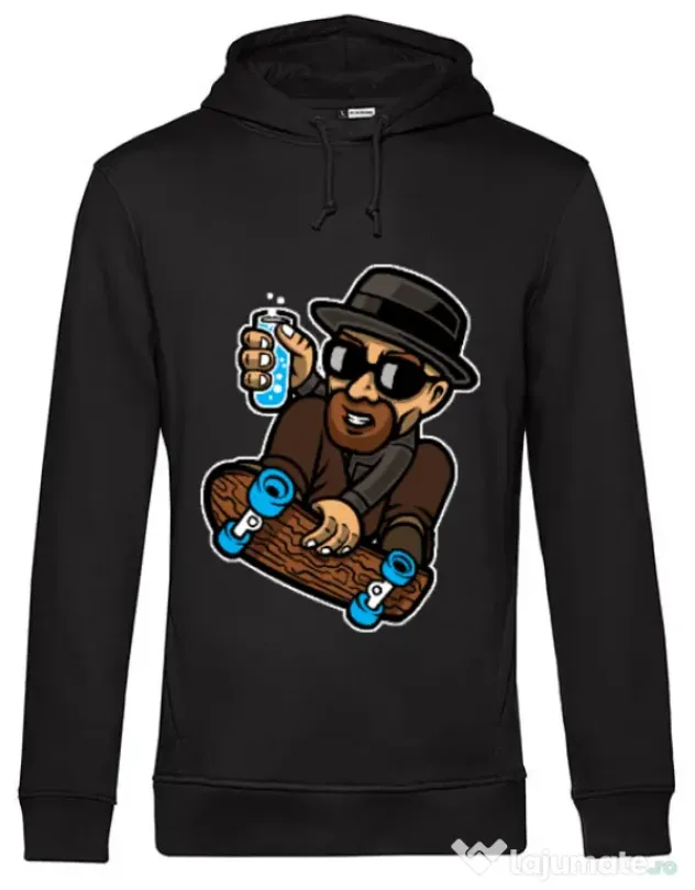 Hoodie barbat cu gluga Chemical board Negru