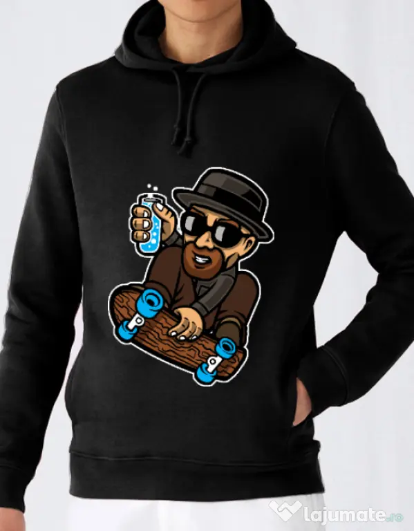 Hoodie barbat cu gluga Chemical board Negru