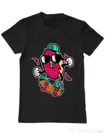 Tricou ADLER barbat Donut skater Negru