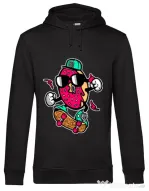 Hoodie barbat cu gluga Donut skater Negru