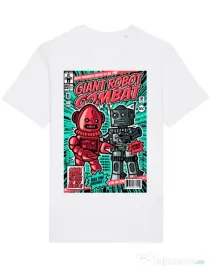 Tricou STANLEY STELLA barbat Giant robot combat Alb