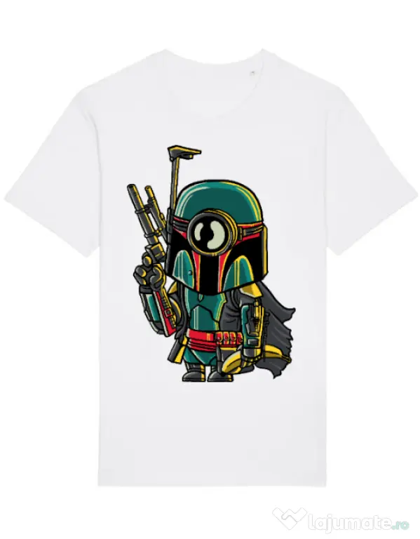 Tricou STANLEY STELLA barbat Minion Boba Fett Alb