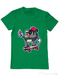 Tricou ADLER barbat Polaroid Verde mediu