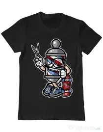 Tricou ADLER barbat Barber Skater Negru