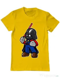 Tricou ADLER barbat Darth plumber Galben