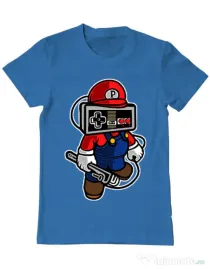 Tricou ADLER barbat Player head Albastru azuriu