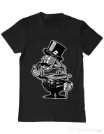 Tricou ADLER barbat Gramophone head Negru