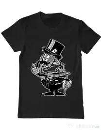 Tricou ADLER barbat Gramophone head Negru