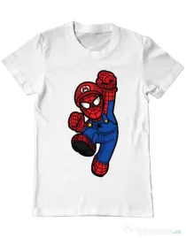 Tricou ADLER barbat Spider Plumber Alb