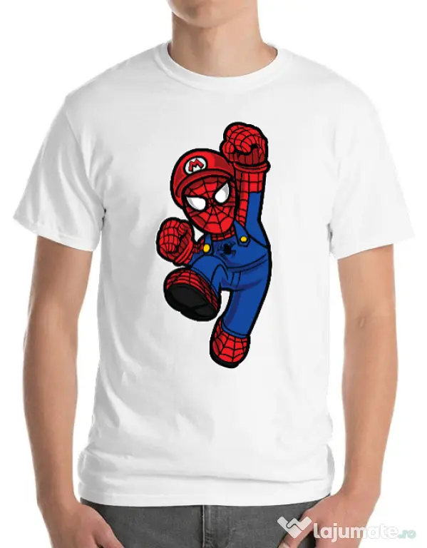Tricou ADLER barbat Spider Plumber Alb