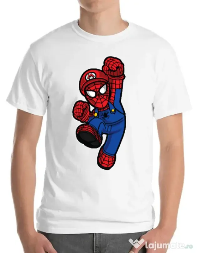 Tricou ADLER barbat Spider Plumber Alb